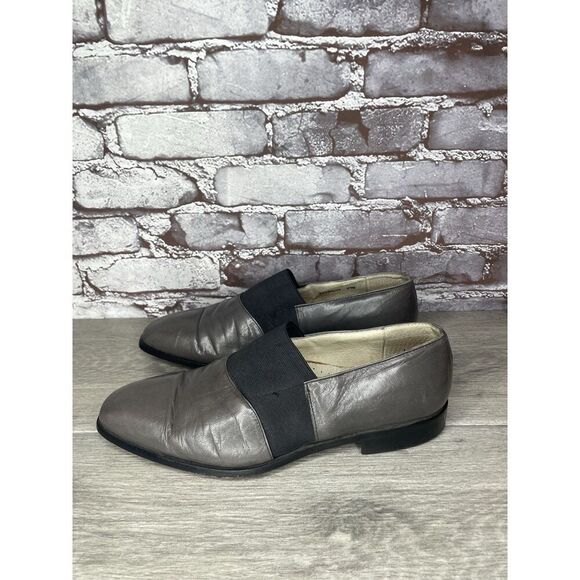 Florsheim Handmade Gray Leather Slip On Loafers Dress Shoes Men Sz 9.5D US/43EU - Picture 12 of 16